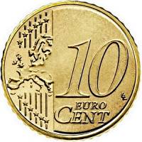 (2013) Монета Испания 2013 год 10 центов  3. Звёзды без ленты Северное золото  UNC